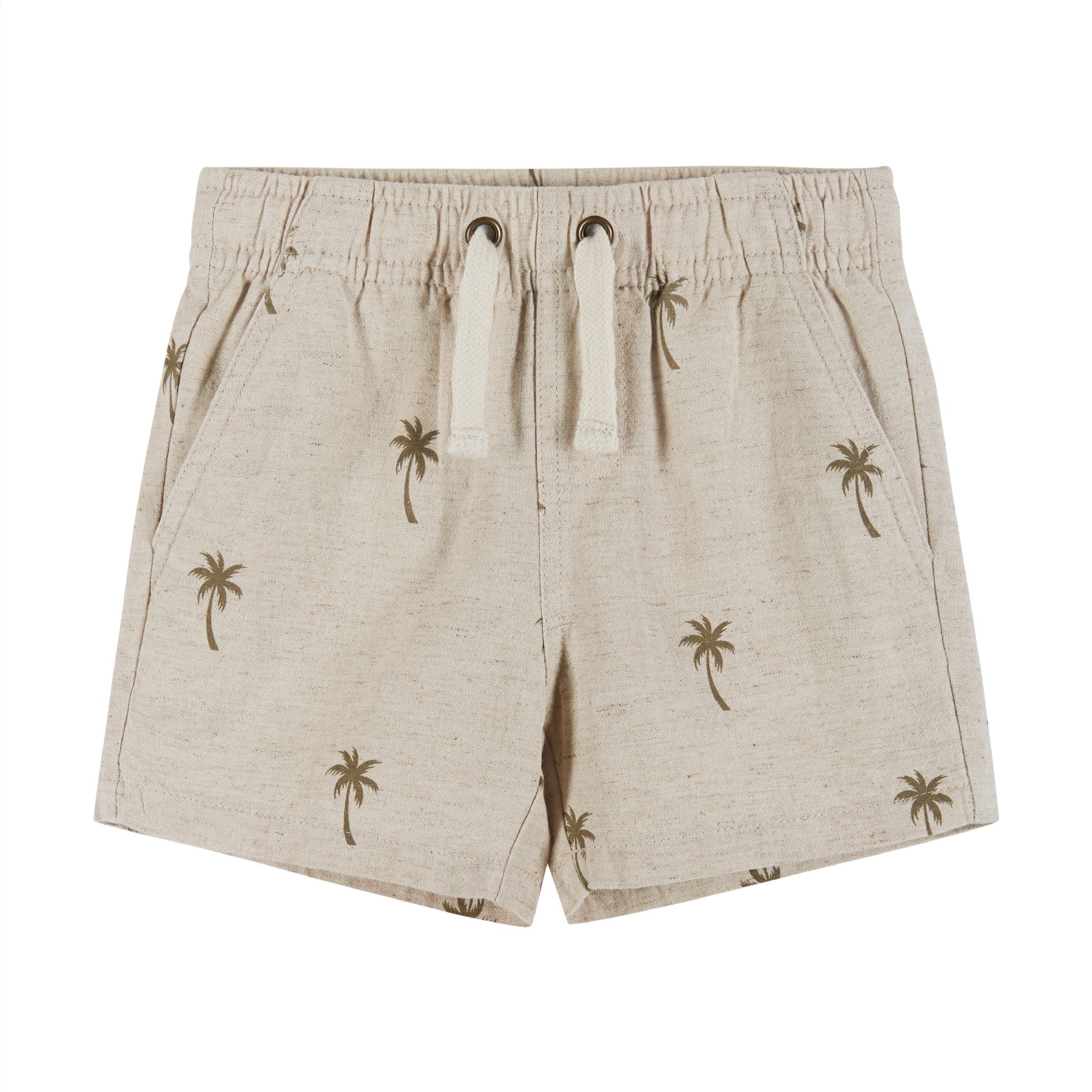 Infant Cabana Set | Beige Palm Print