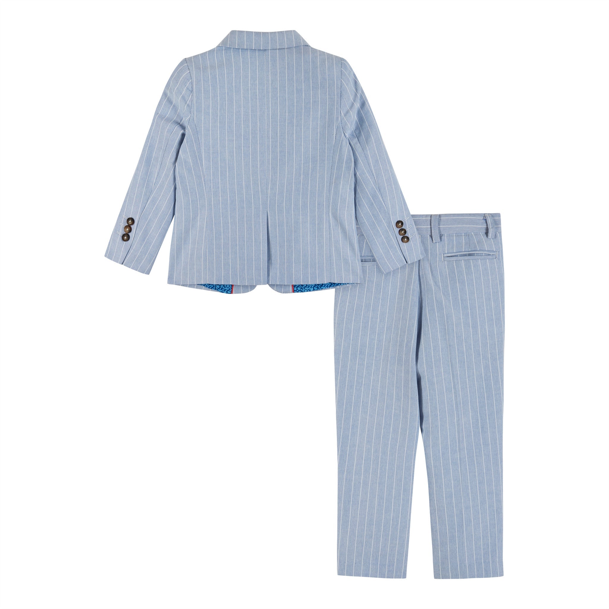 Two-piece Chambray Stripe Suit Set