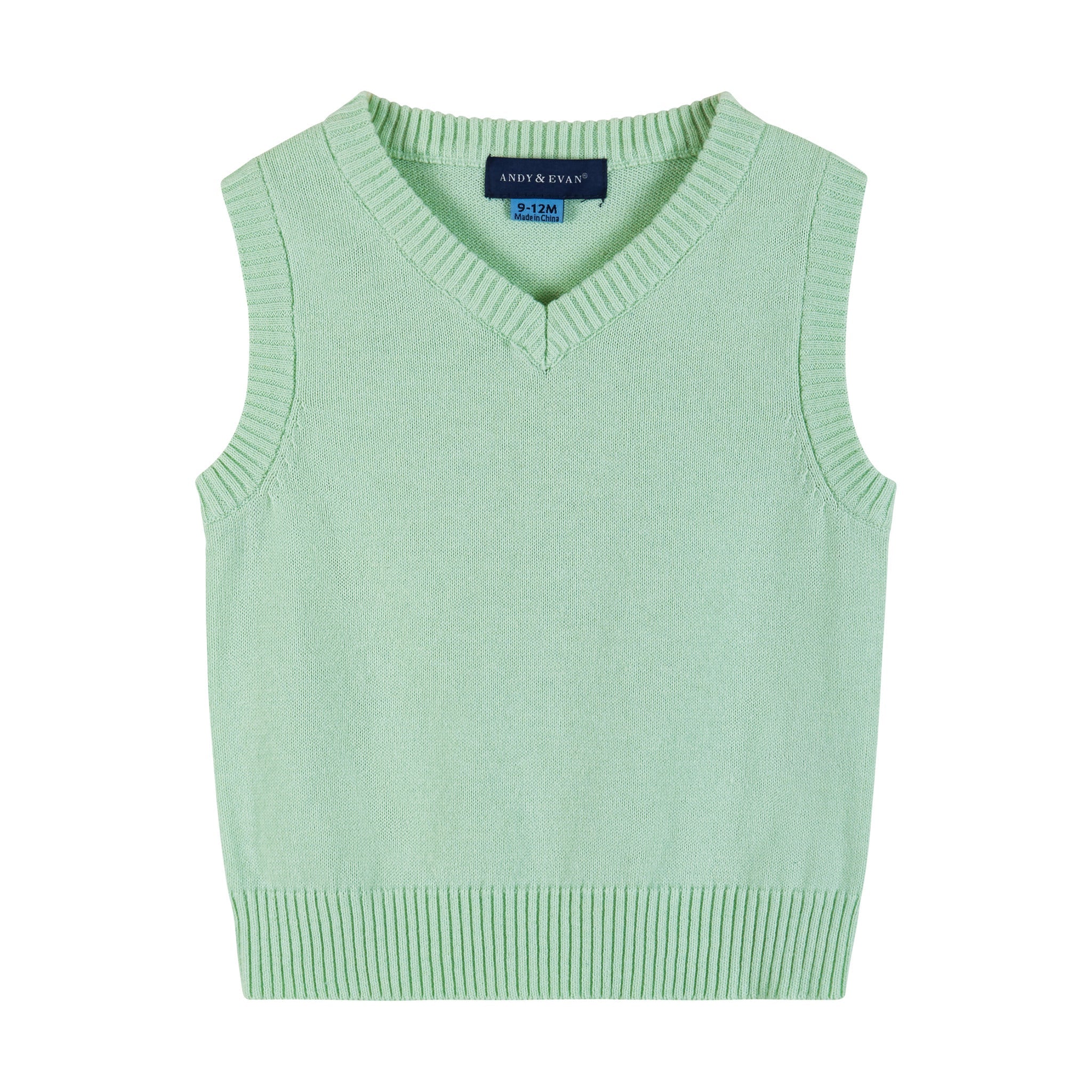 Infant 4-piece Sweater Vest Set (size 0-9 Months) | Light Green