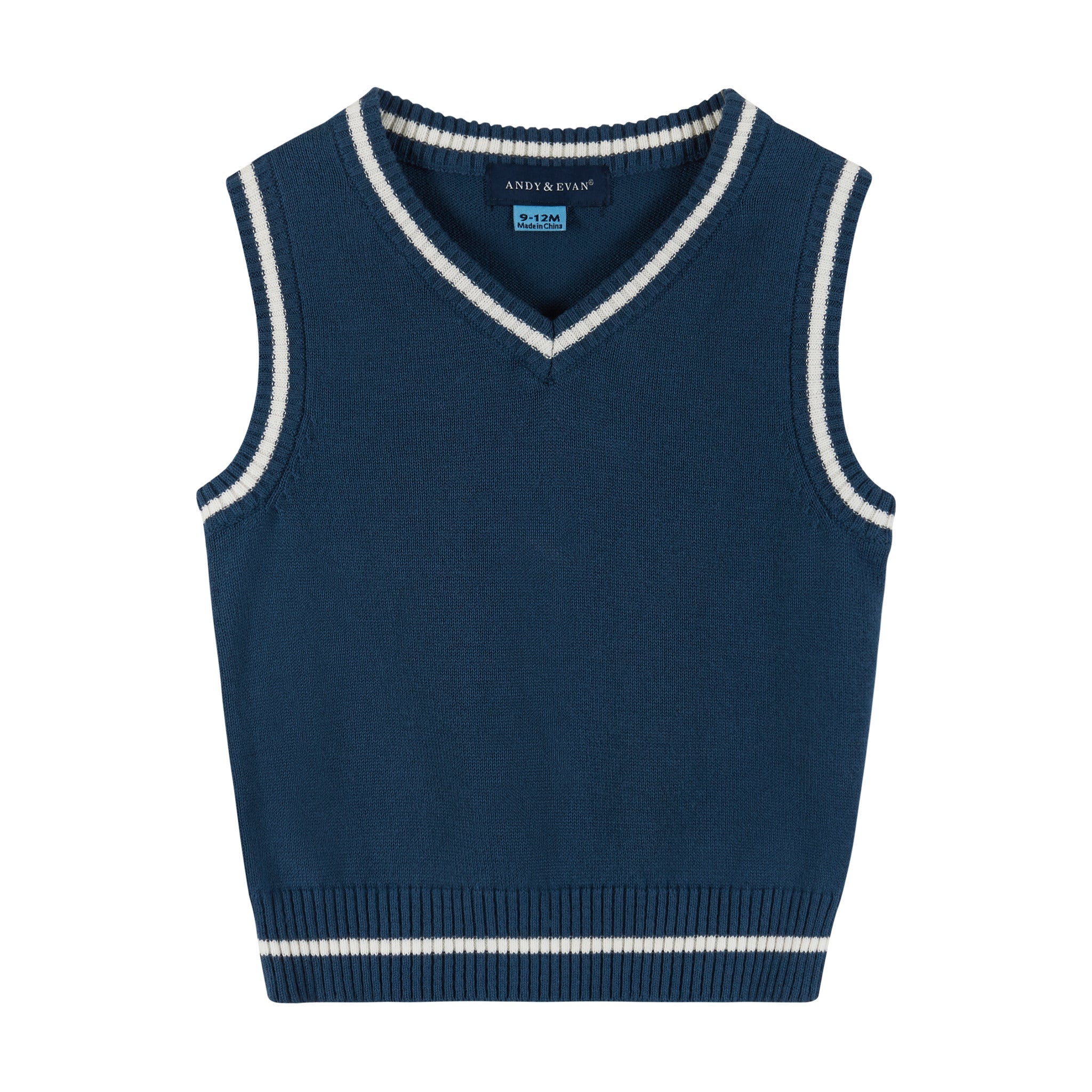 Infant 4-piece Plaid & Sweater Vest Set | Green & Navy