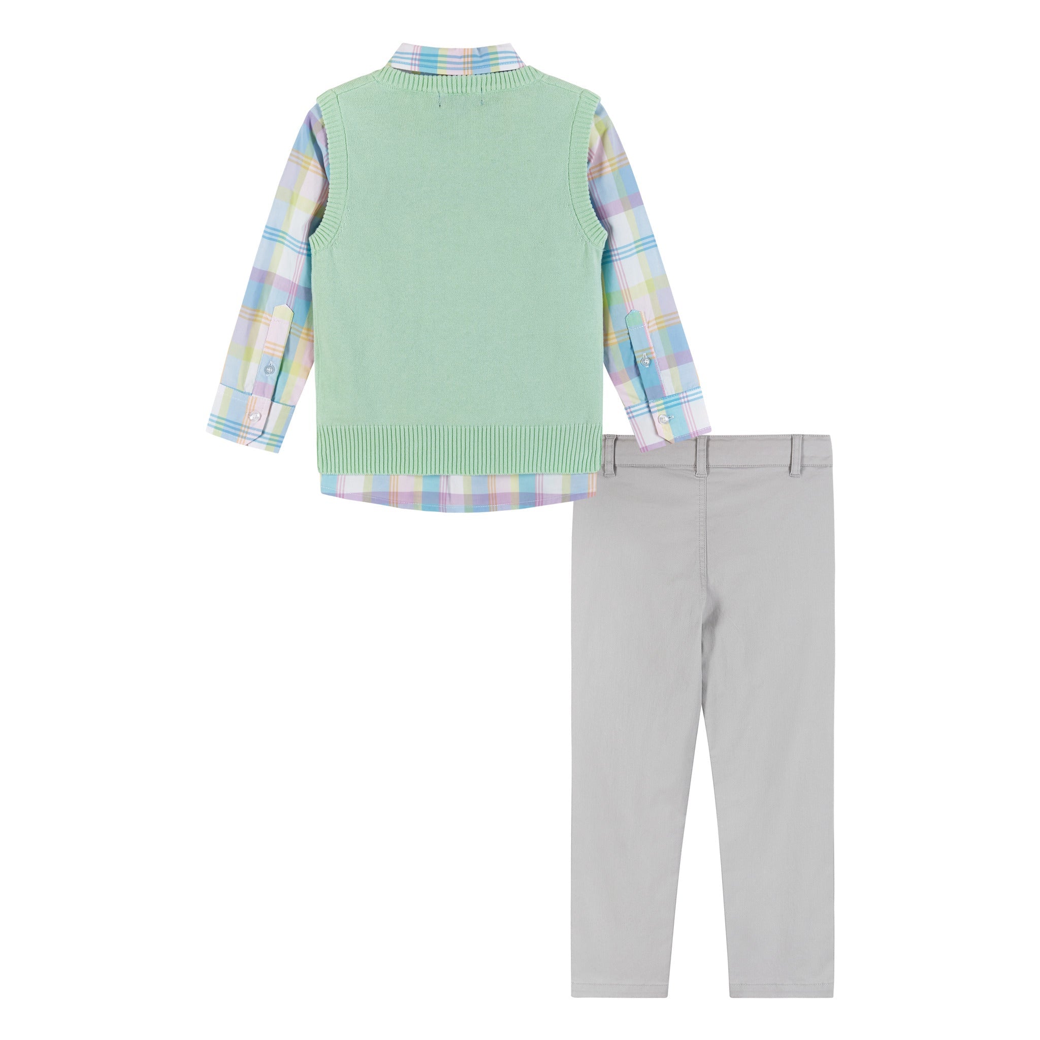 4-piece Sweater Vest Set | Light Green