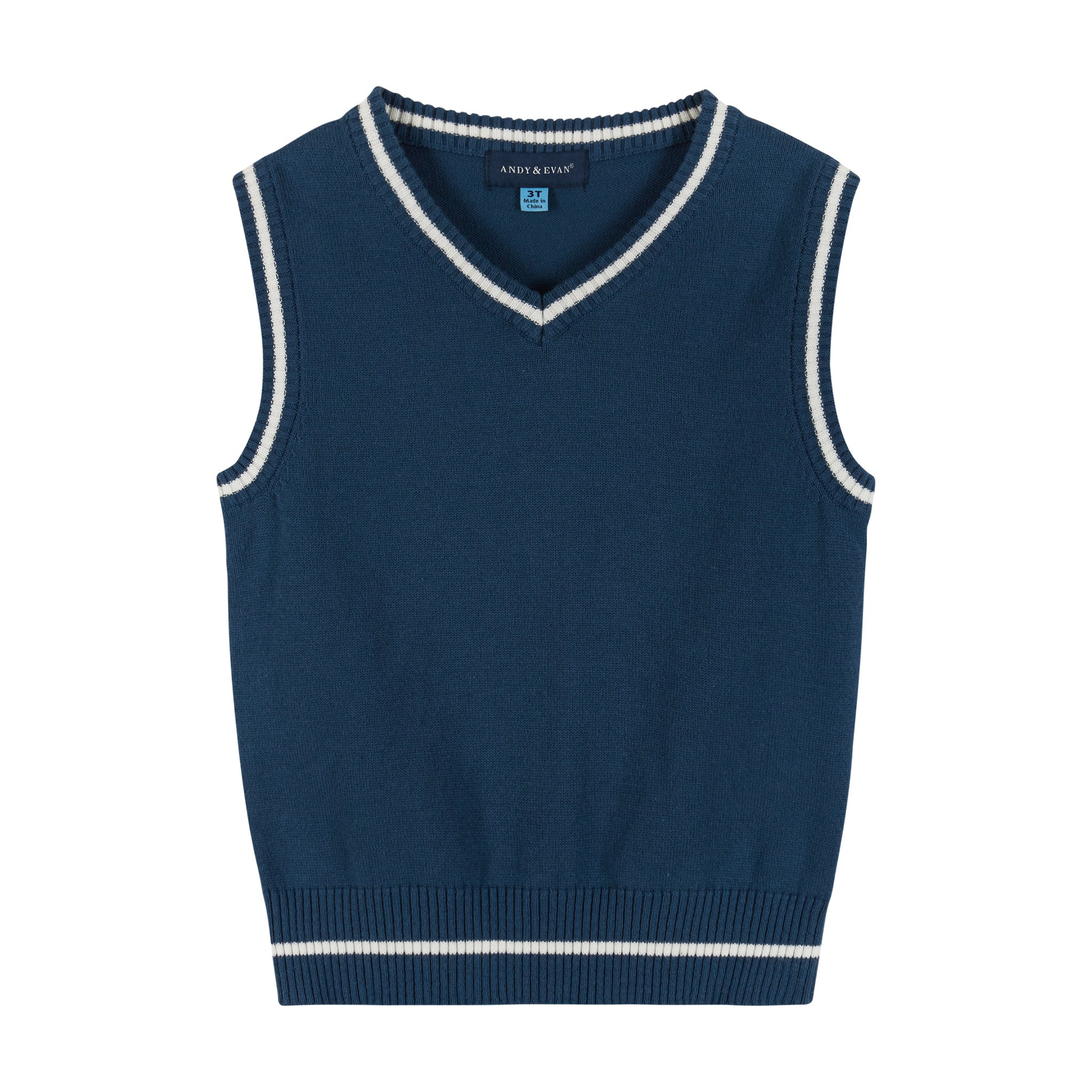 4-piece Sweater Vest Set | Green & Navy