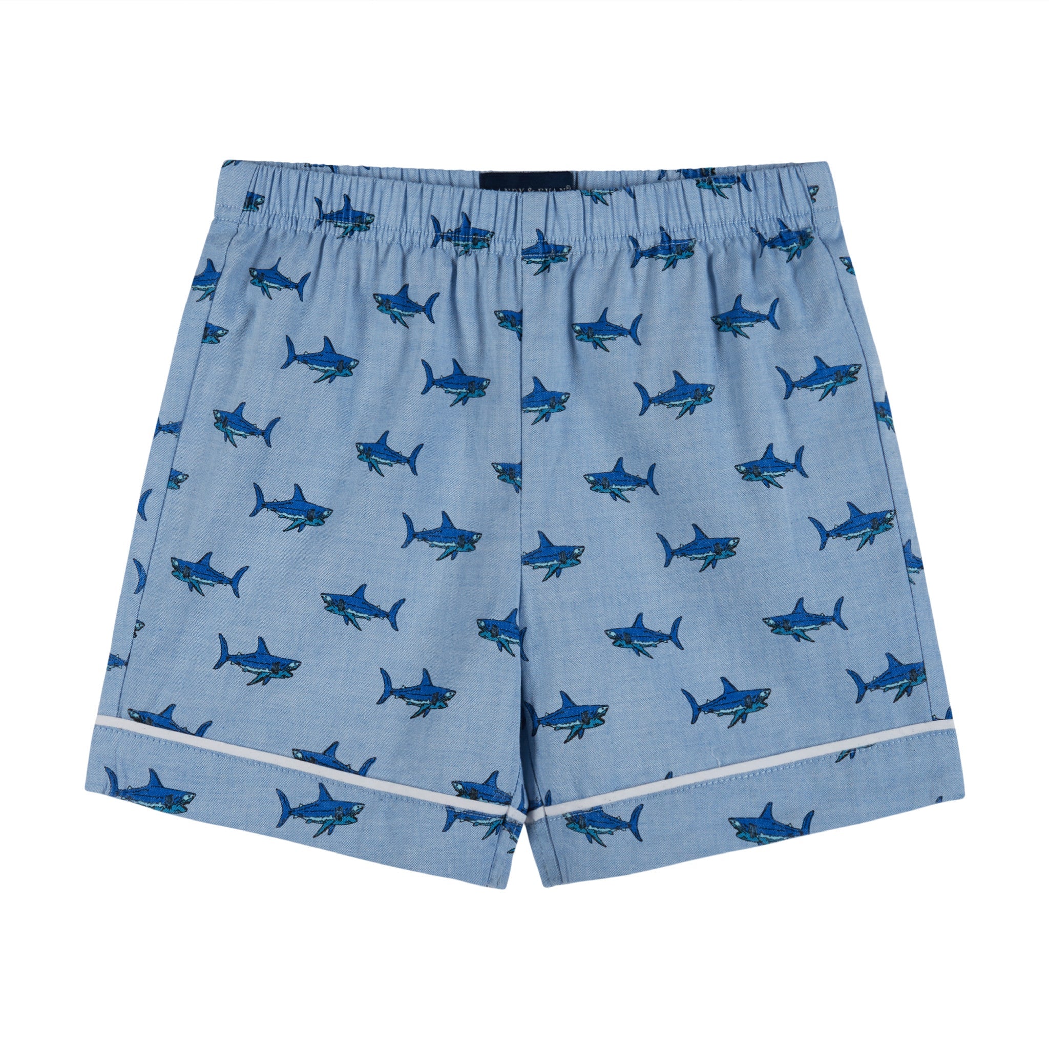 Two Piece Woven Pj Set | Blue Shark