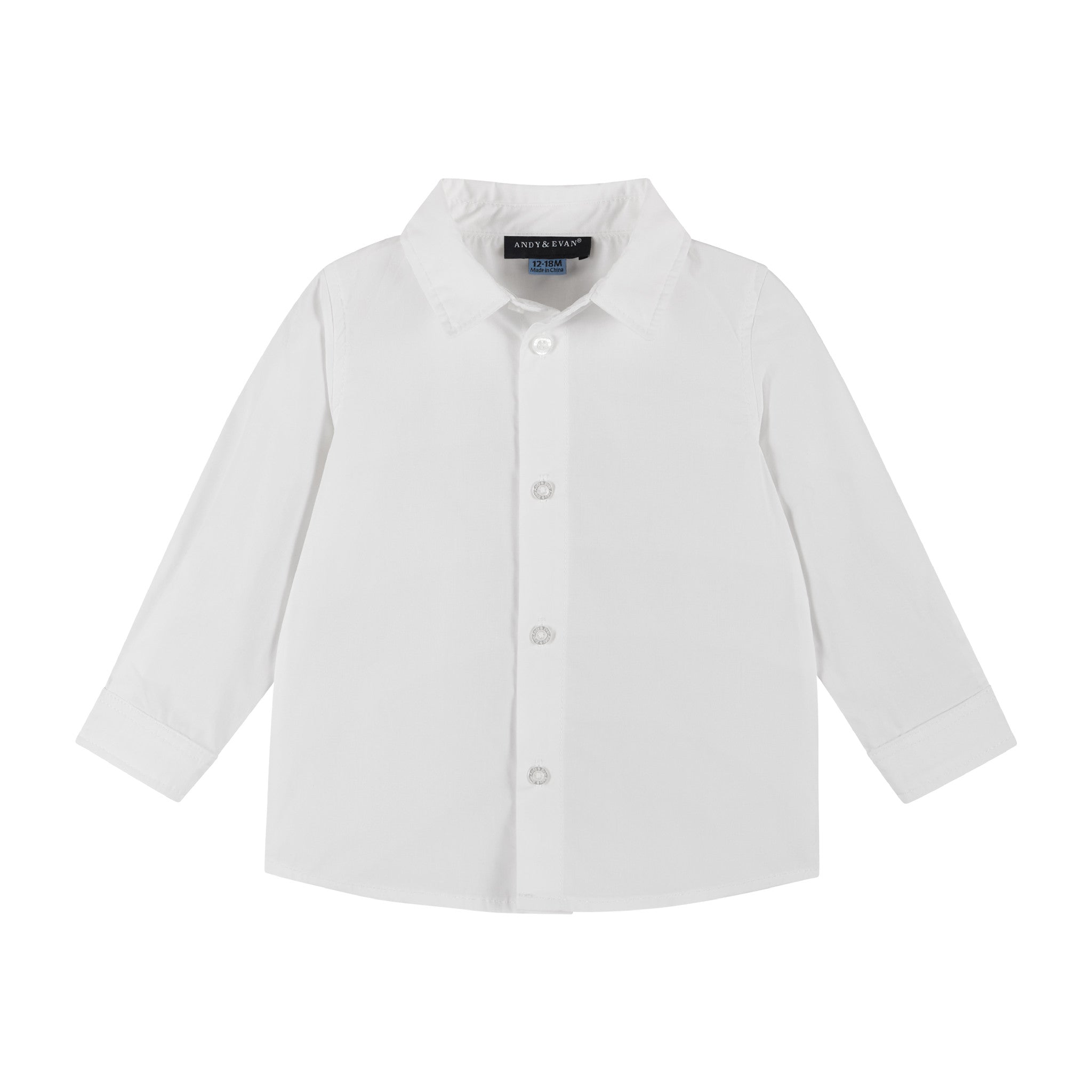 Infant Suspenders Bowtie Set | White