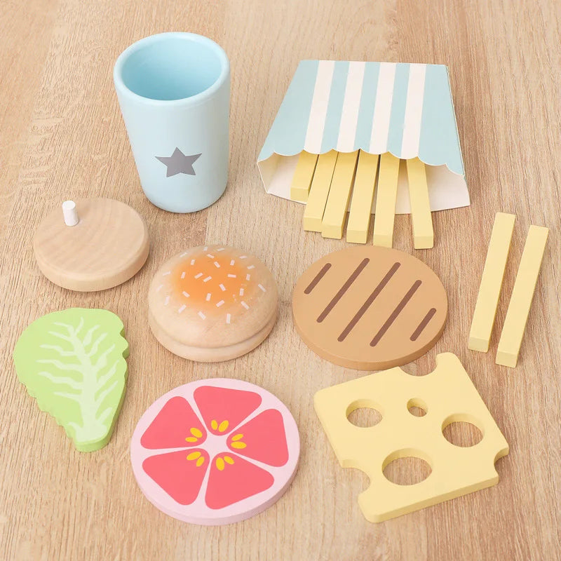 Wooden Pretend Play Food For Children Multivariant