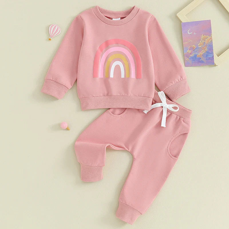 Pants And Sweatshirt Set With Rainbow Multivariant