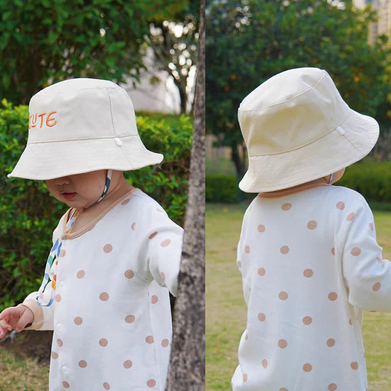 Embroidered Double Sided Baby Bucket Hat For Children