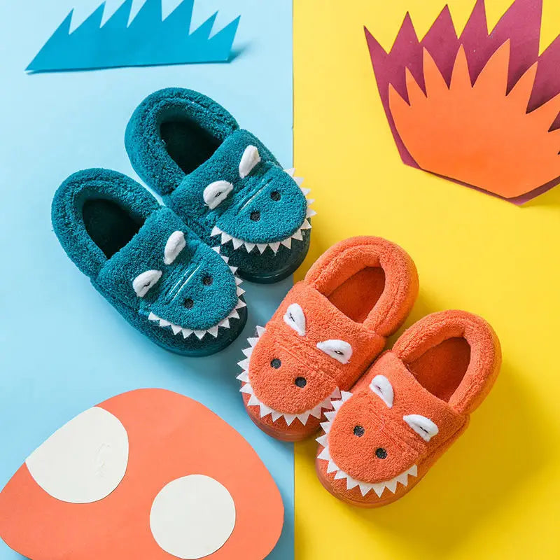 Soft Cartoon Dino Slippers Ages 1-6