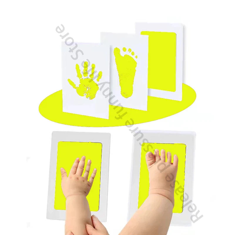Diy Kit For Souvenir Feet/handprints On White Background Multivariant