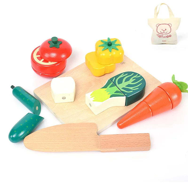 Wooden Pretend Play Food For Children Multivariant