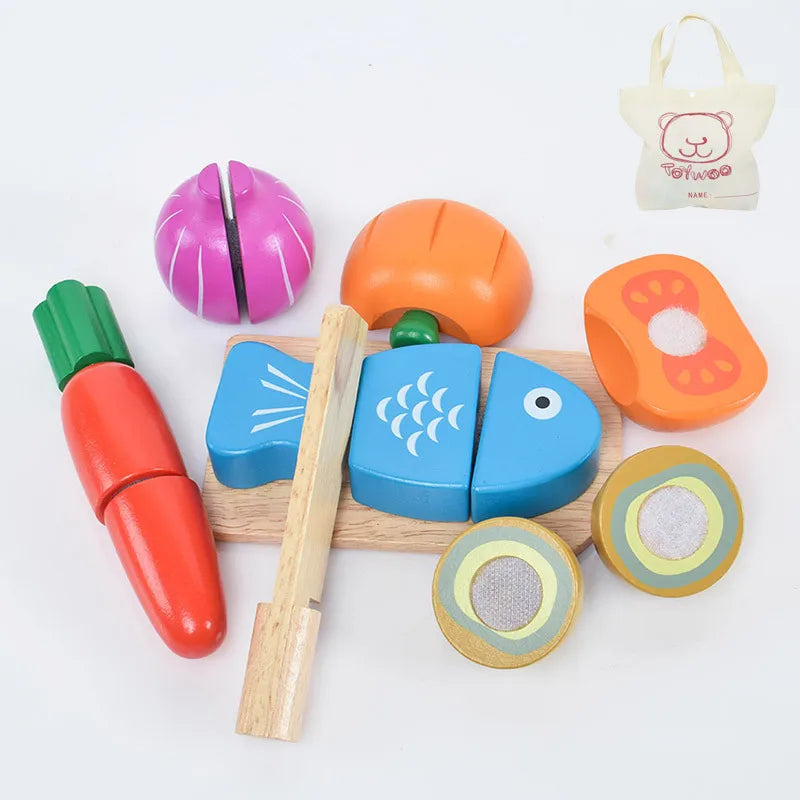 Wooden Pretend Play Food For Children Multivariant