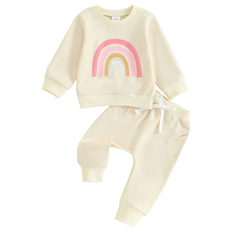 Pants And Sweatshirt Set With Rainbow Multivariant