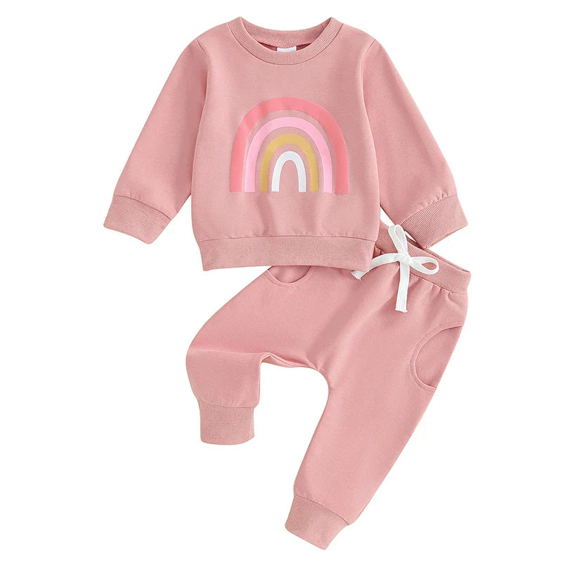 Pants And Sweatshirt Set With Rainbow Multivariant