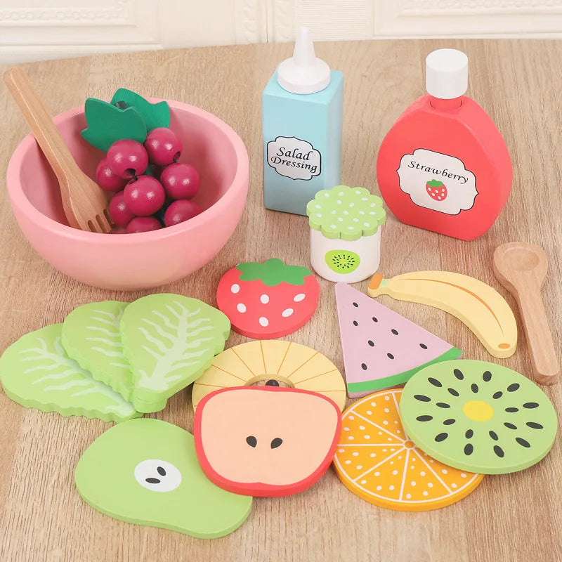 Wooden Pretend Play Food For Children Multivariant