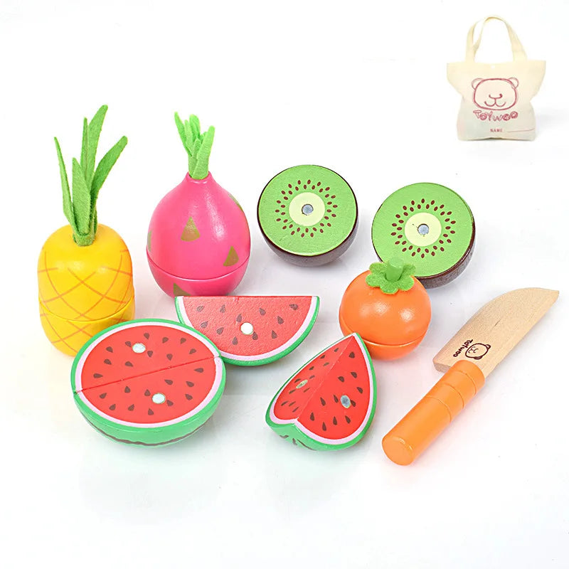Wooden Pretend Play Food For Children Multivariant