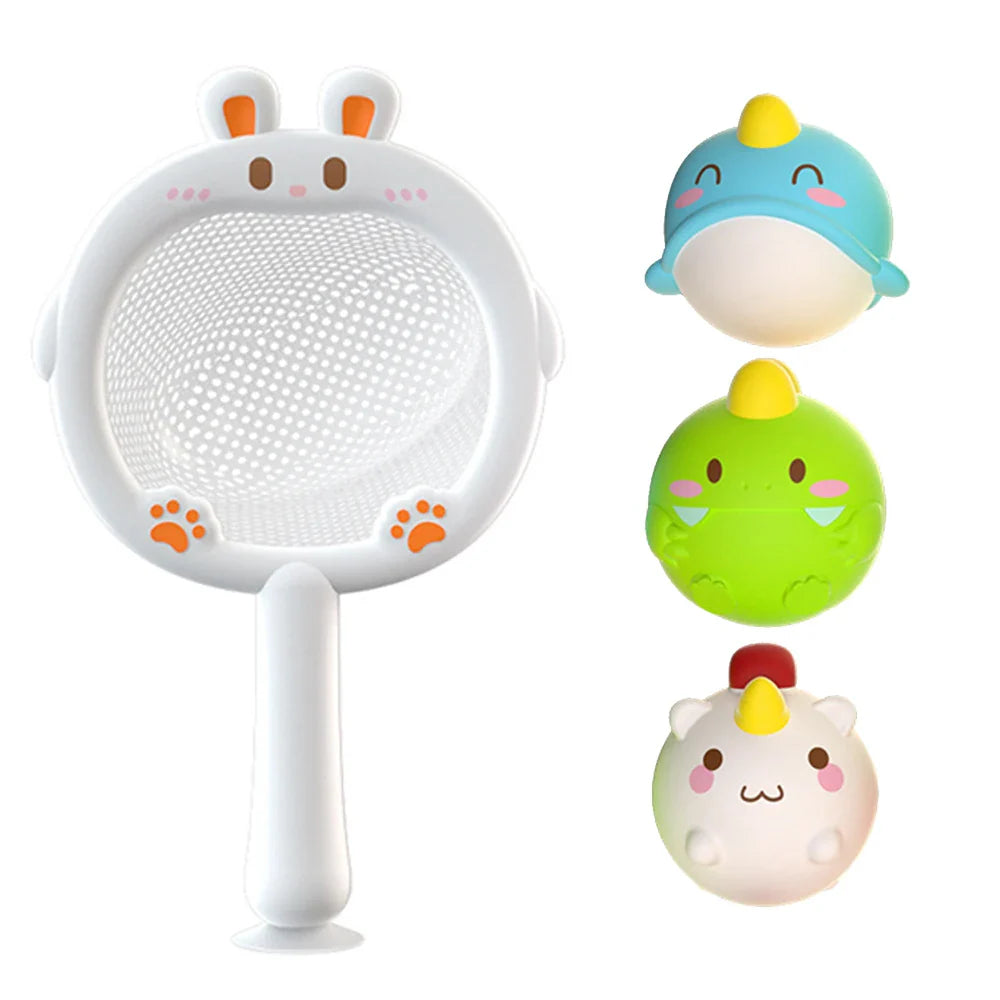 Bath Set Toy With Light Fishing Net And Animals