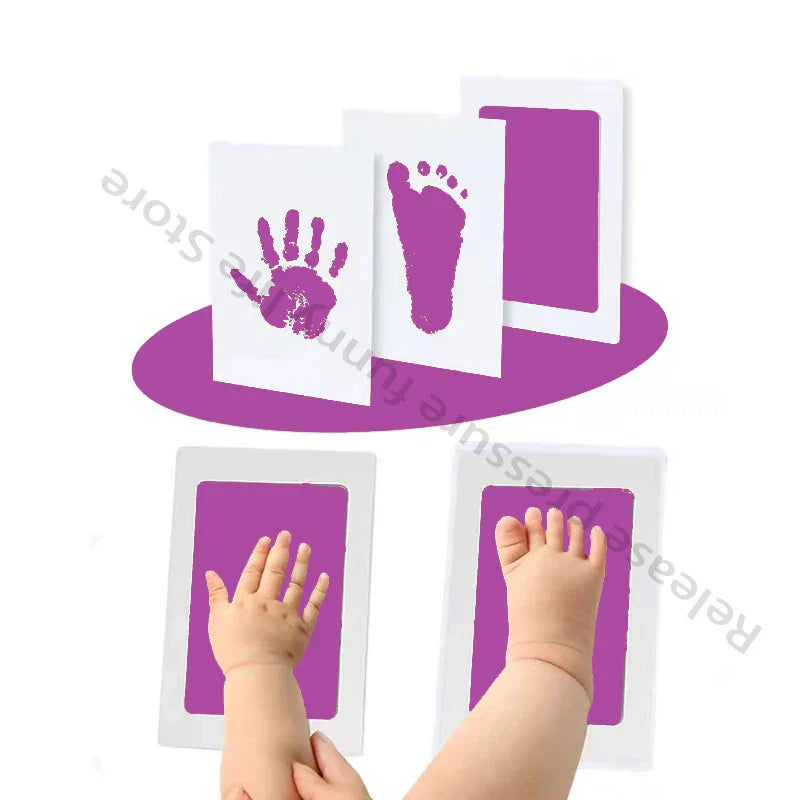 Diy Kit For Souvenir Feet/handprints On White Background Multivariant