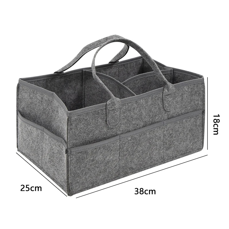 Multipurpose Nappy Basket And Storage With Pockets Multivariant