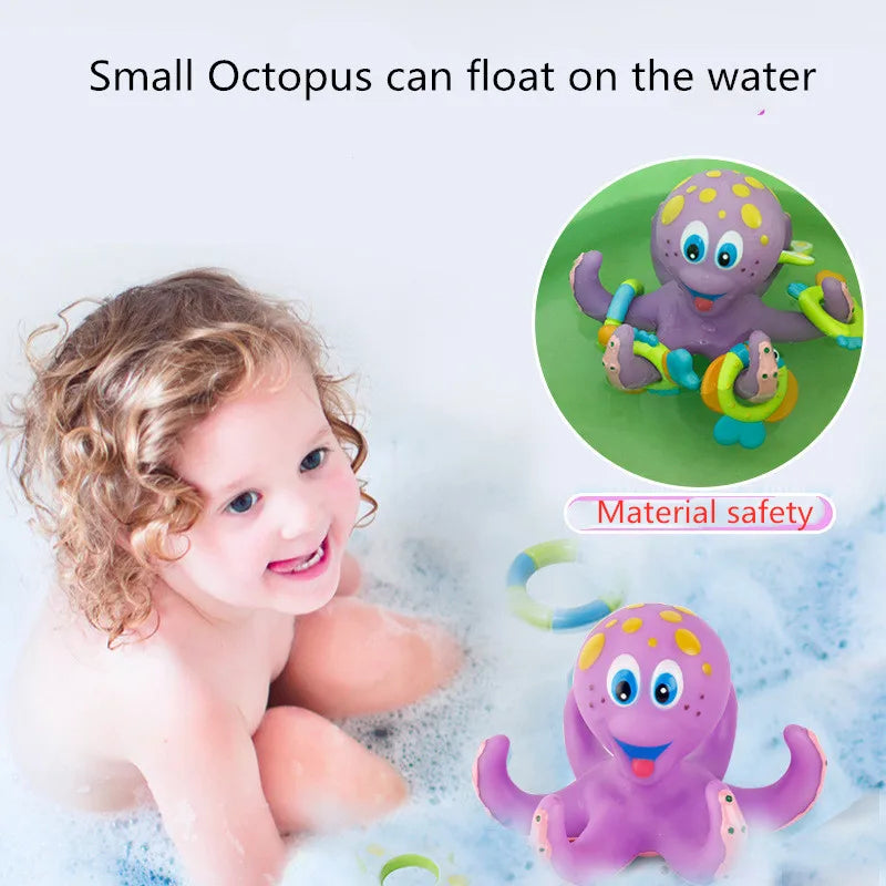 Bath Toy Floating Octopus With Rings