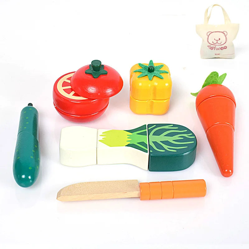 Wooden Pretend Play Food For Children Multivariant