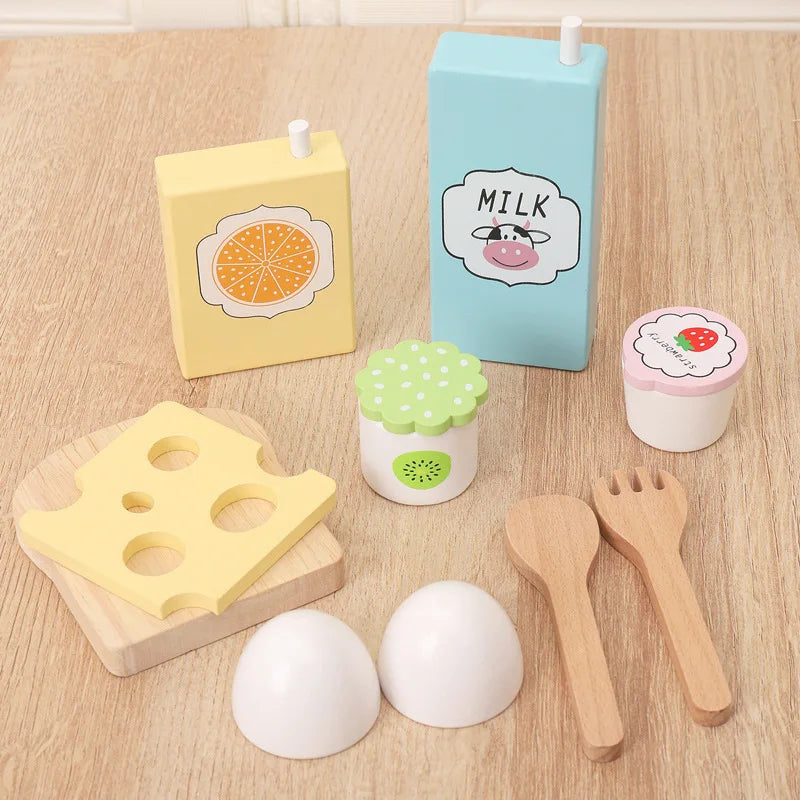 Wooden Pretend Play Food For Children Multivariant