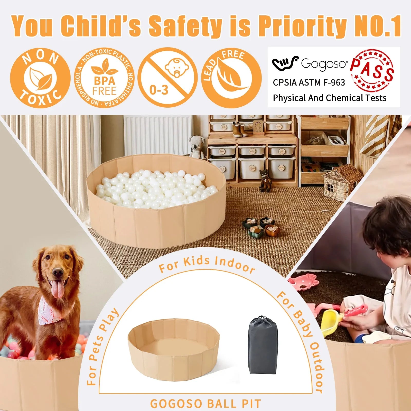 Foldable Ball Pit For Children Multivariant