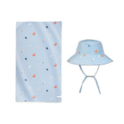 Sailors Summer Bundle – Beach Towel + Matching Reversible Bucket Hat
