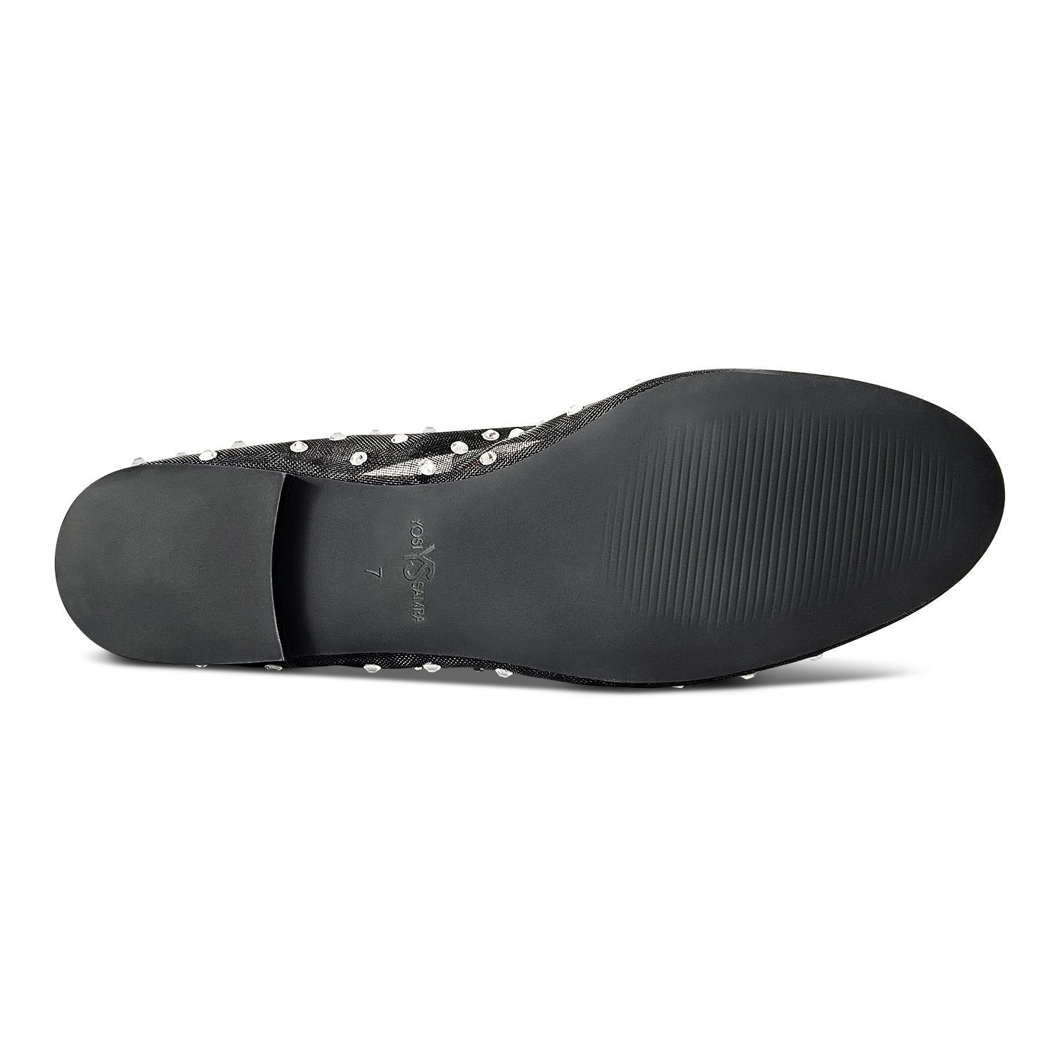 Sadie Ballet Flat In Black Crystal Mesh