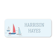 Sail Boat Vinyl School Labels