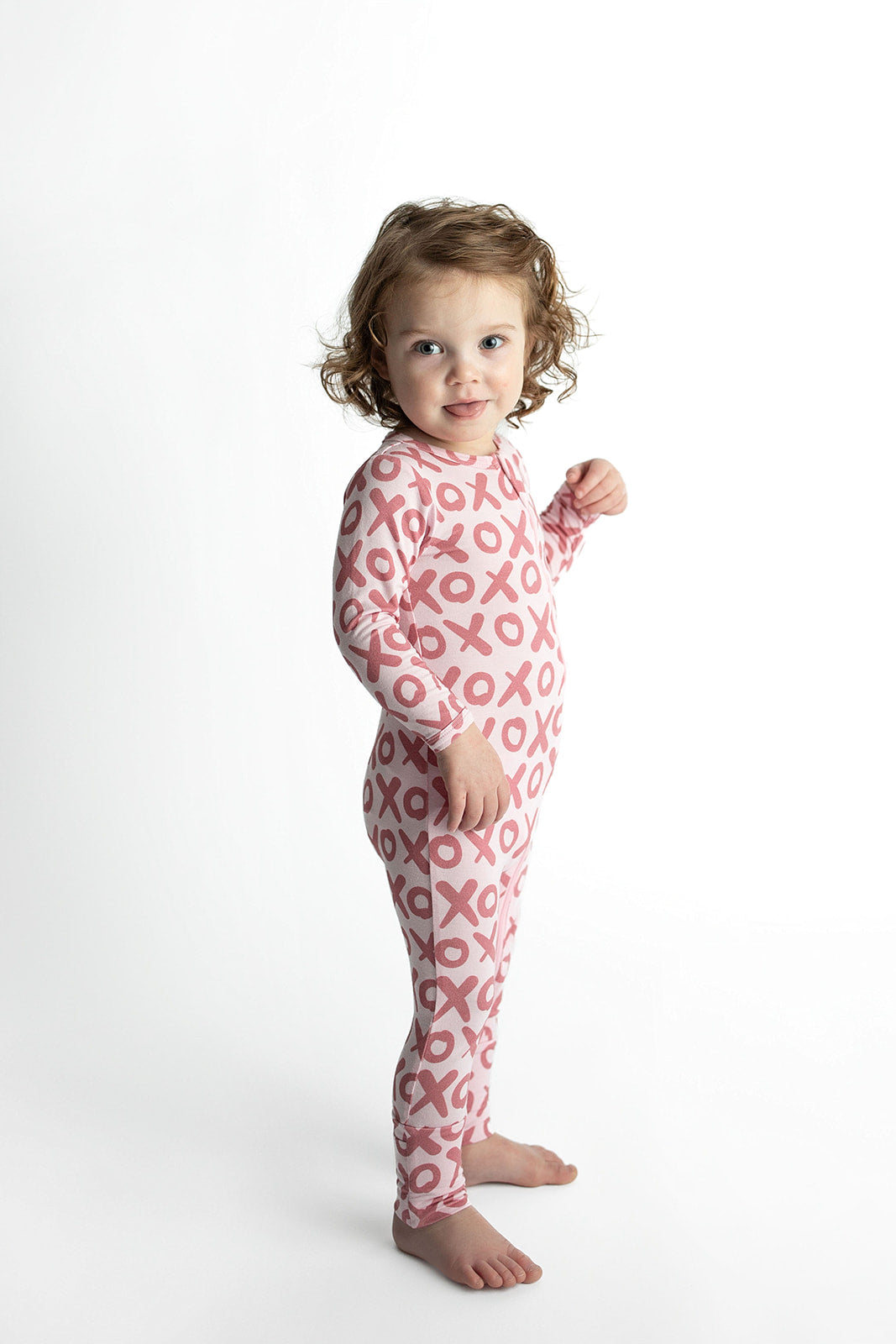 Valentine's Day Xoxo Bamboo Newborn Zipper Pajamas Sleepers