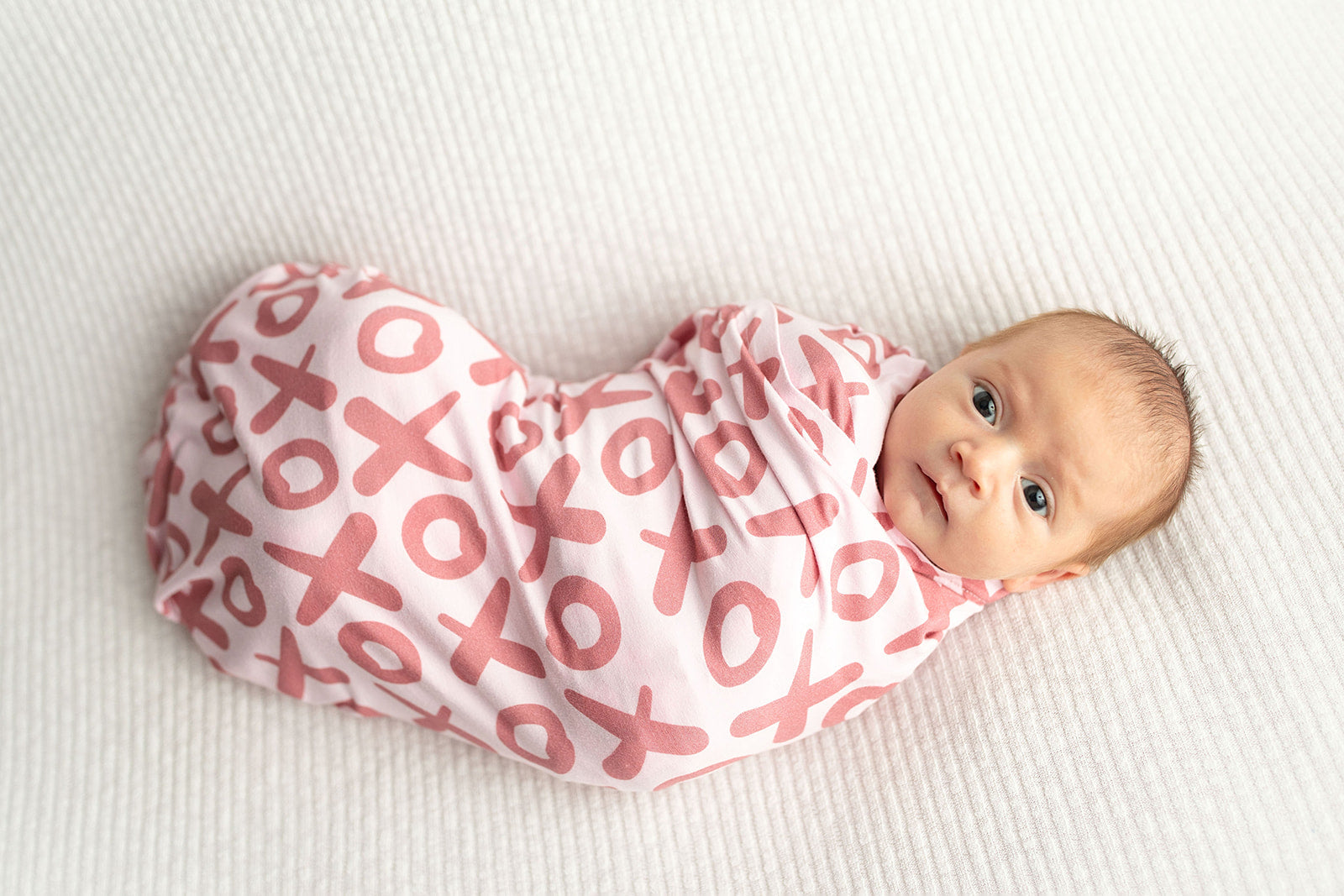 Valentine's Day Xoxo Bamboo Newborn Swaddle Blanket