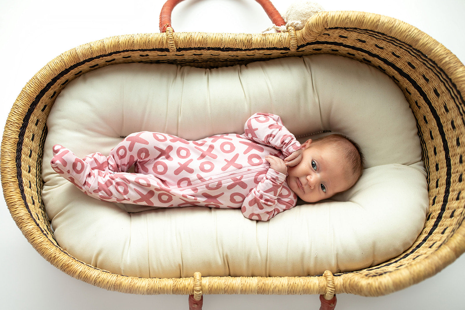 Valentine's Day Xoxo Bamboo Newborn Zipper Pajamas Sleepers