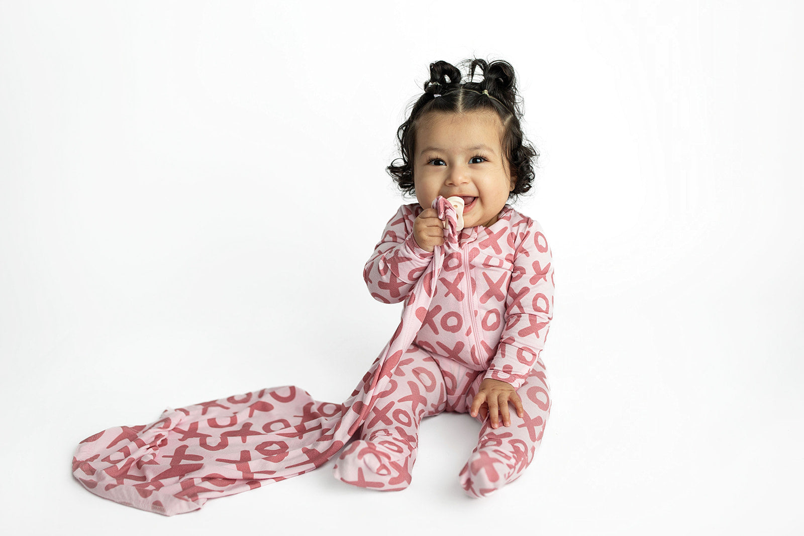 Valentine's Day Xoxo Bamboo Newborn Lovey Small Blanket