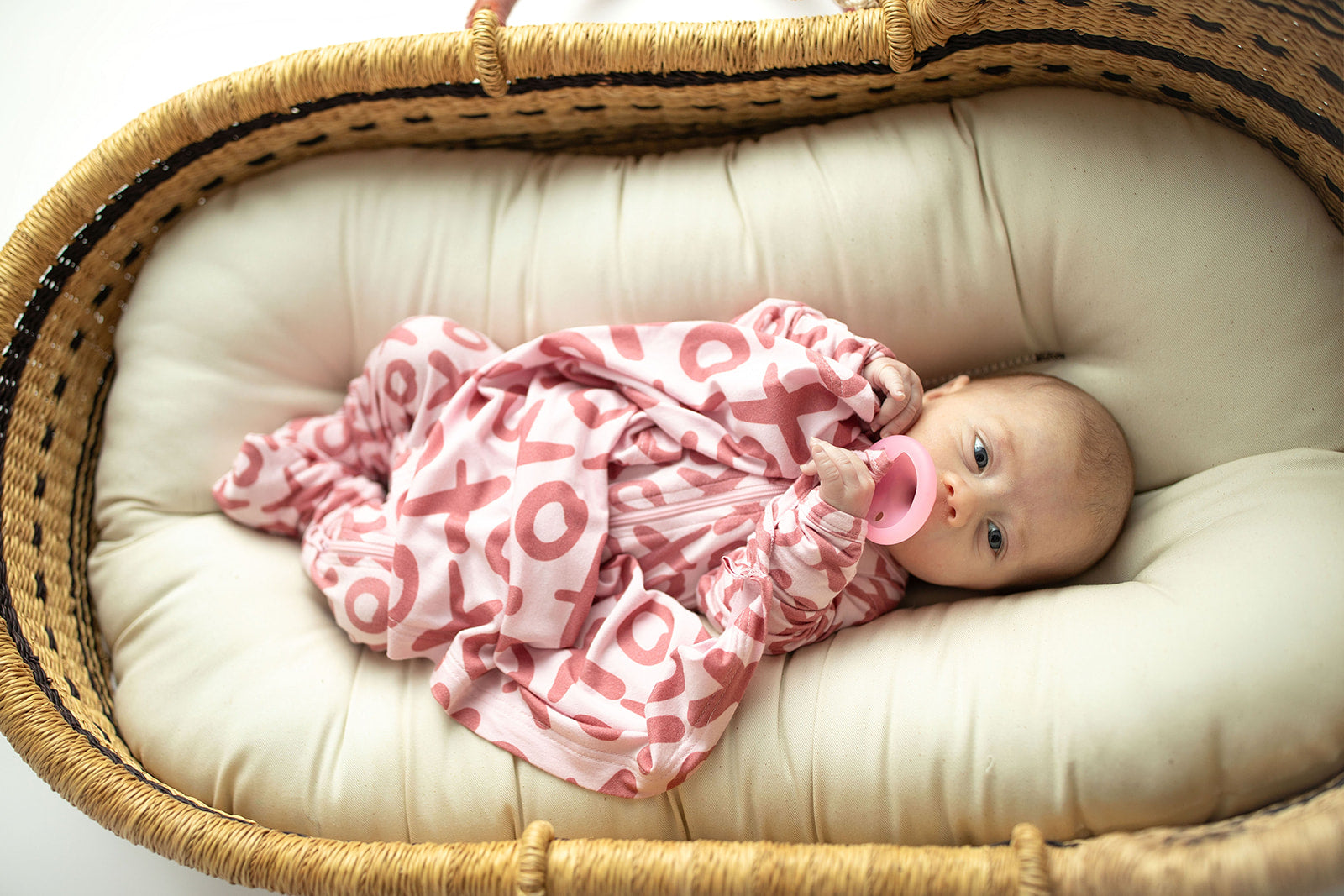 Valentine's Day Xoxo Bamboo Newborn Lovey Small Blanket