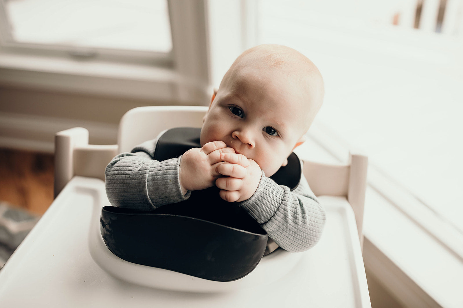 Sailor Blue Silicone Bib With Crumb Catcher