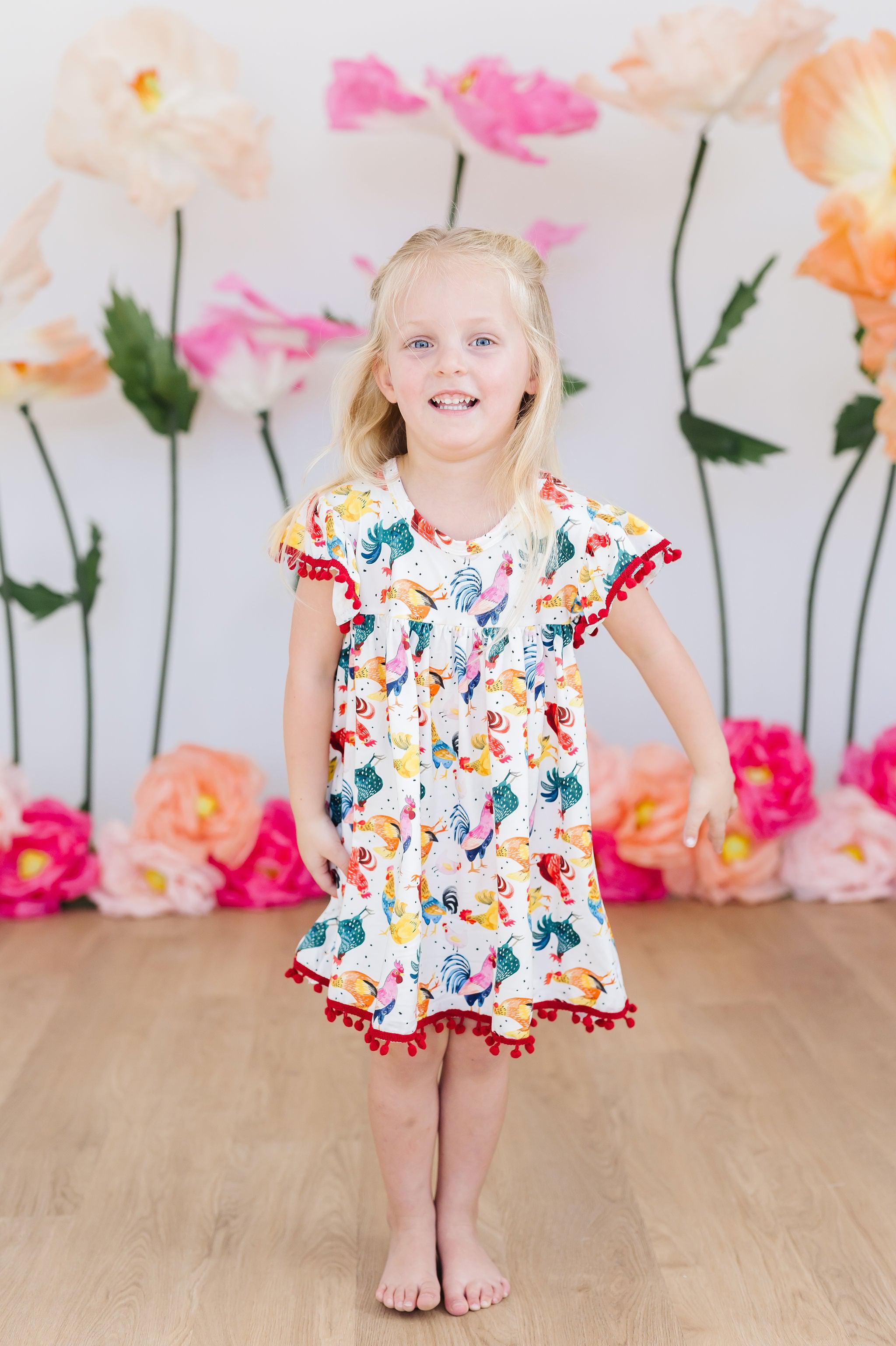 Rooster Pom Pom Dress
