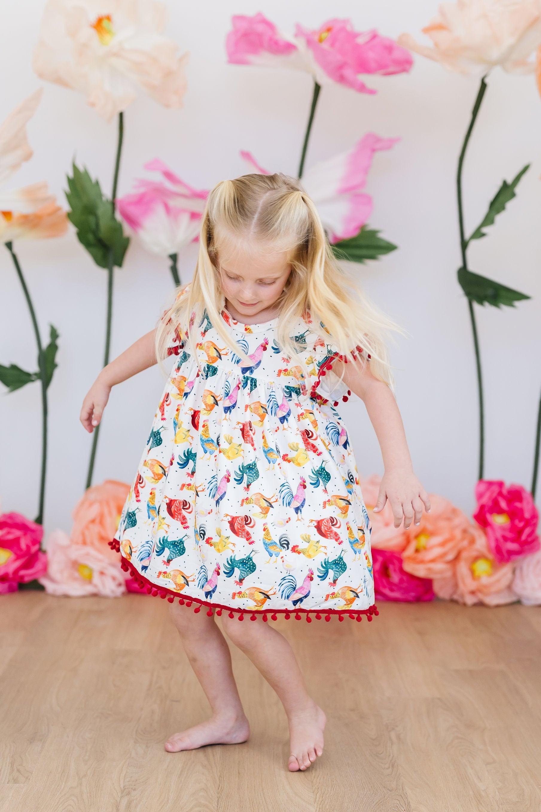 Rooster Pom Pom Dress