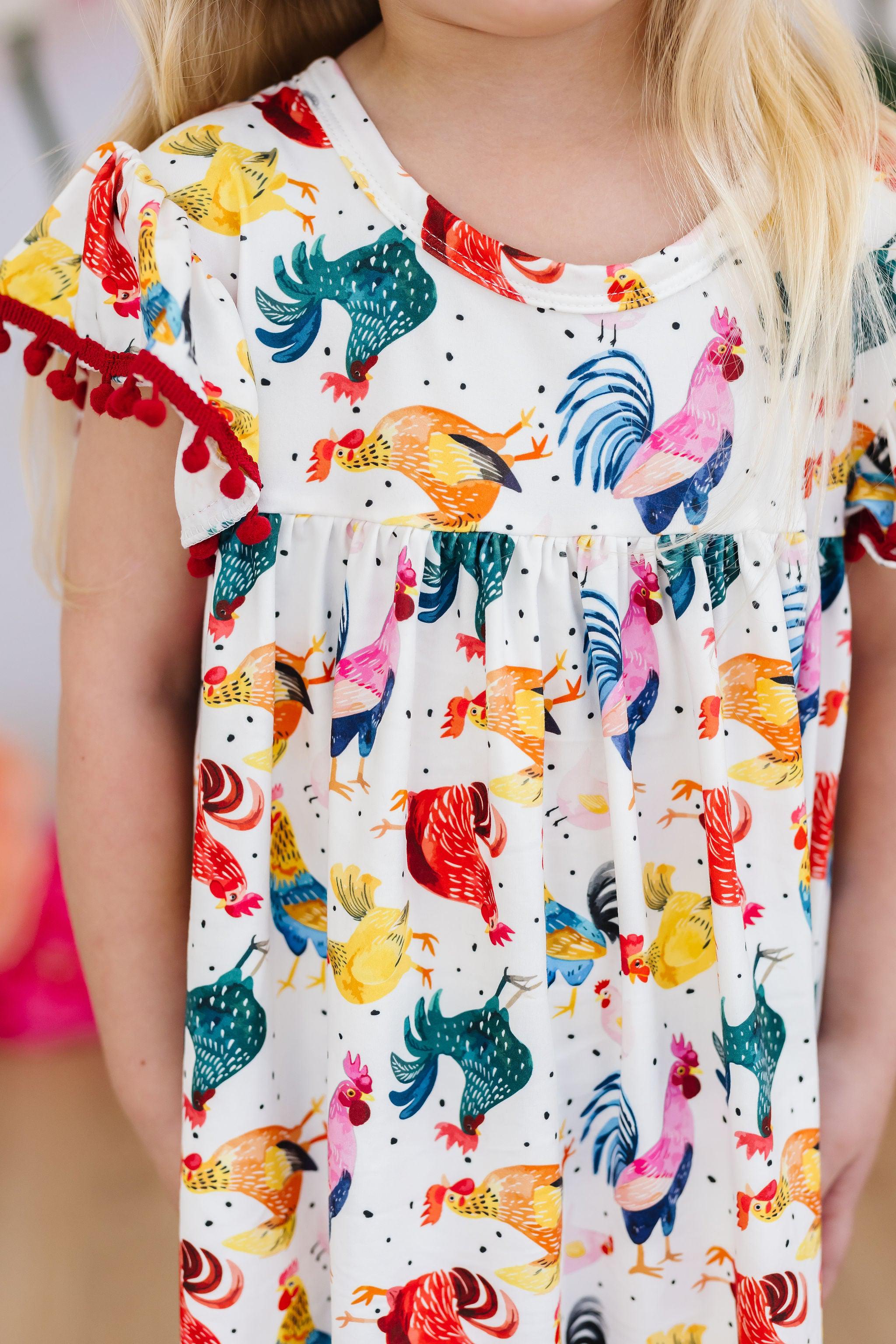 Rooster Pom Pom Dress