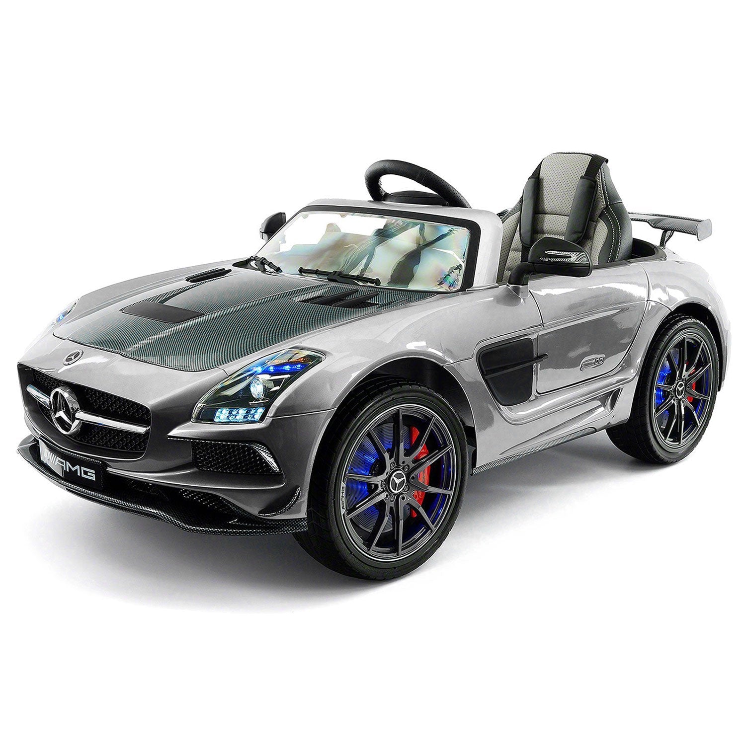 Mercedes Sls Amg Final Edition 12v Kids Ride-on Car With Parental Remote | Gray Metallic