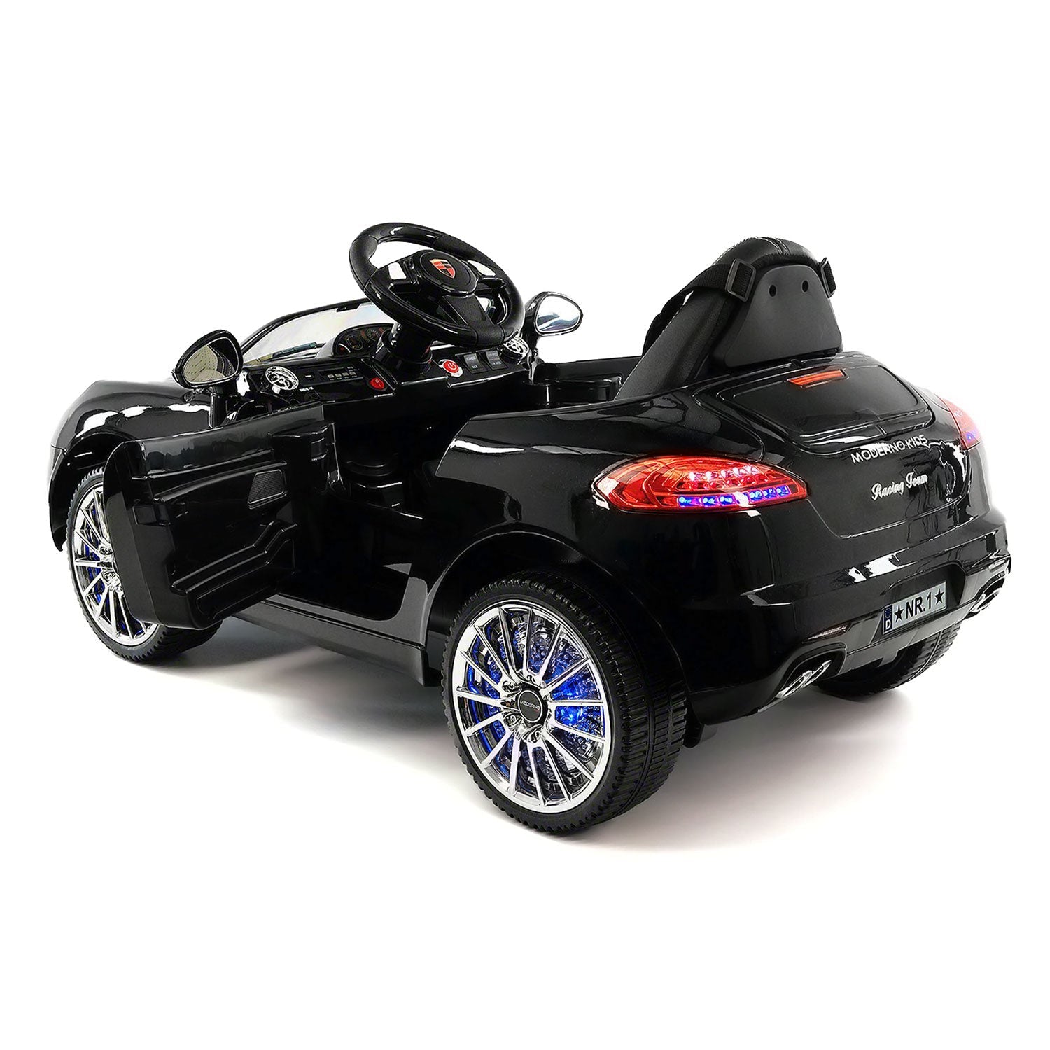 Kiddie Roadster 12v Kids Electric Ride-on Car With R/c Parental Remote | Black Metallic