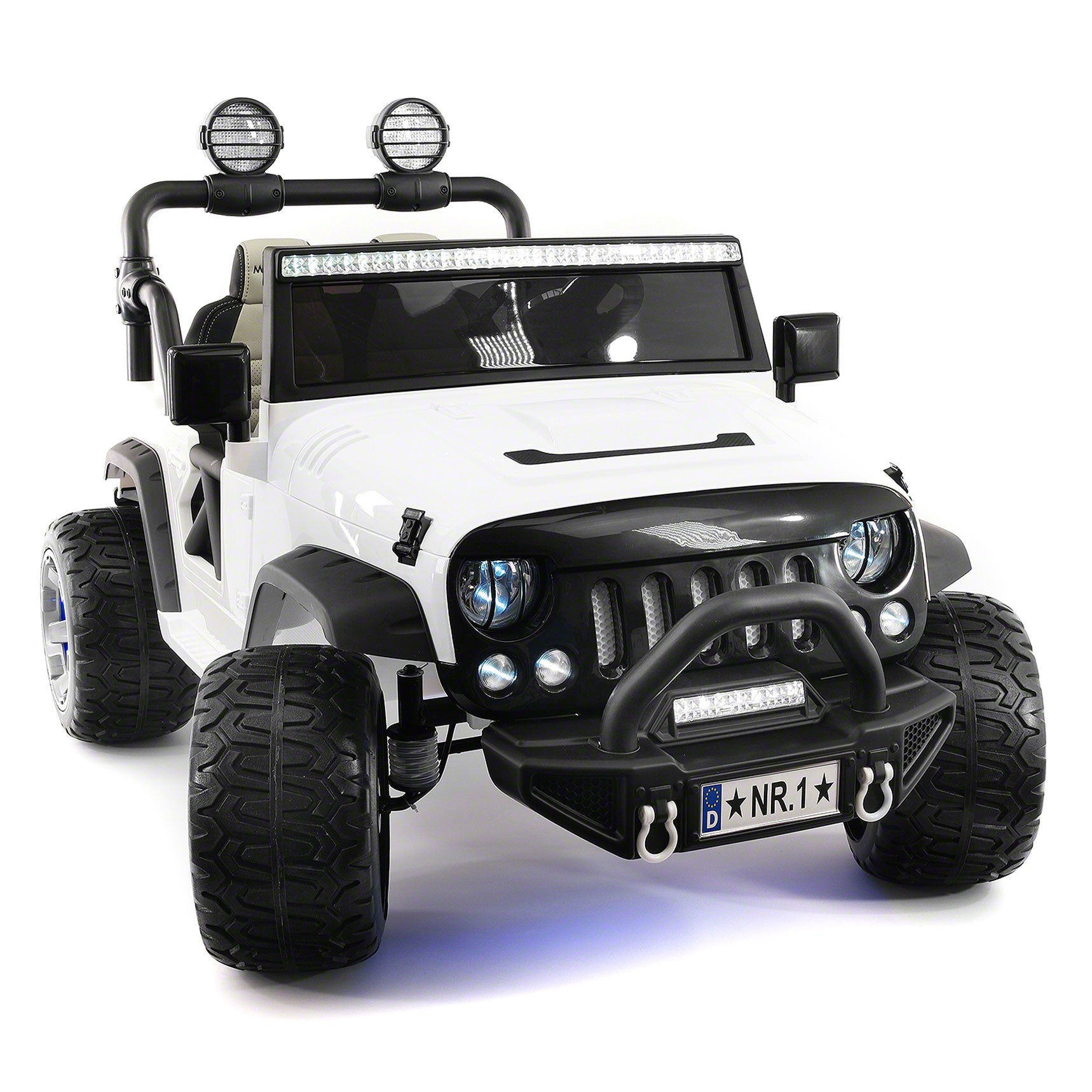 Trail Explorer 12v Kids Ride-on Car Truck With R/c Parental Remote | White