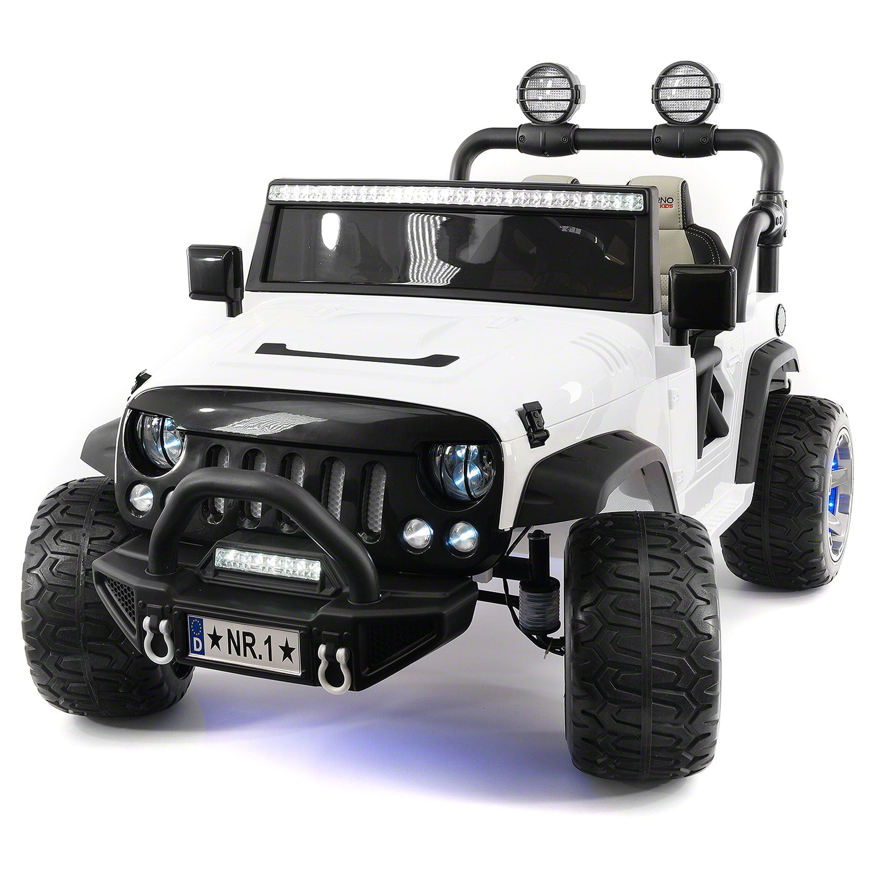 Trail Explorer 12v Kids Ride-on Car Truck With R/c Parental Remote | White