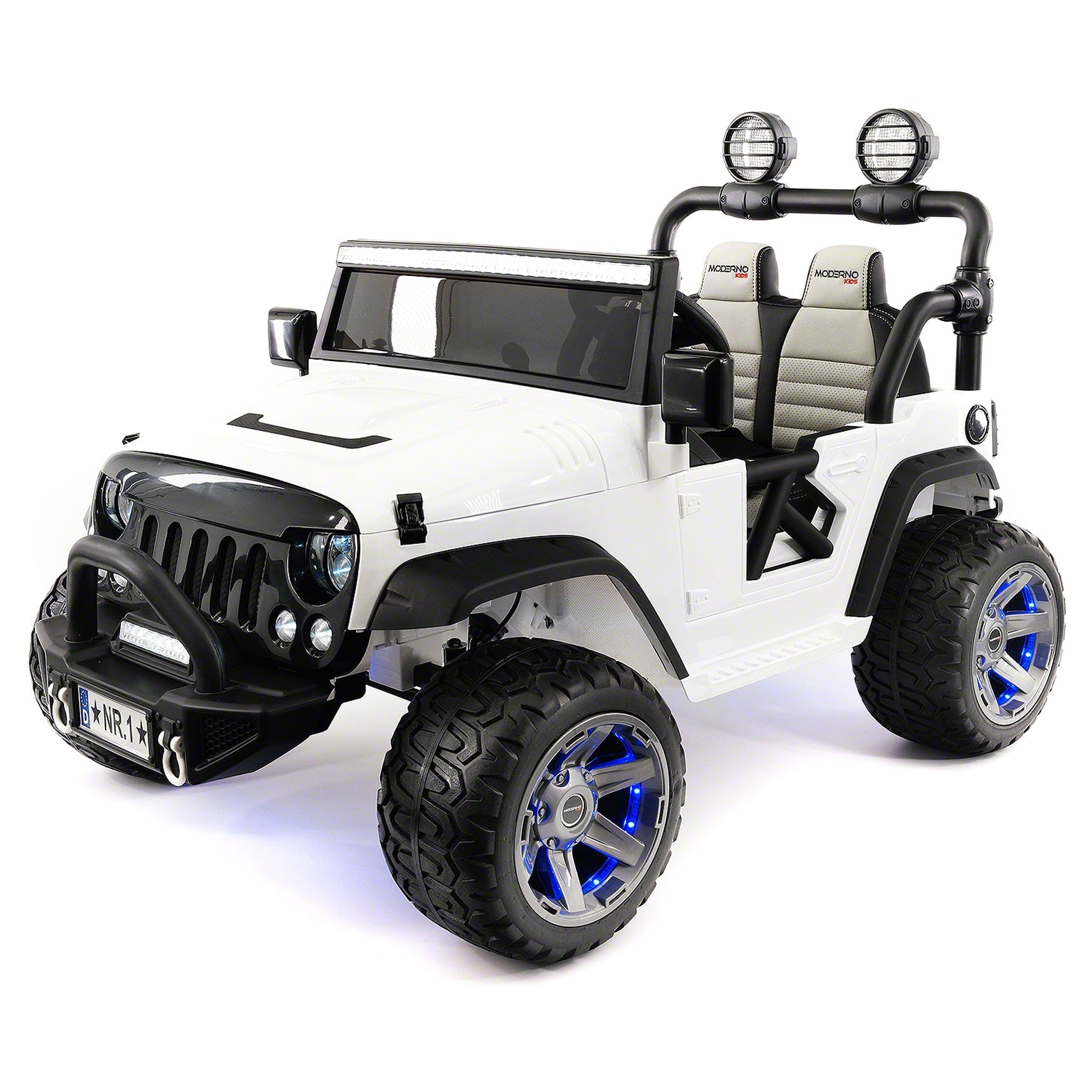 Trail Explorer 12v Kids Ride-on Car Truck With R/c Parental Remote | White