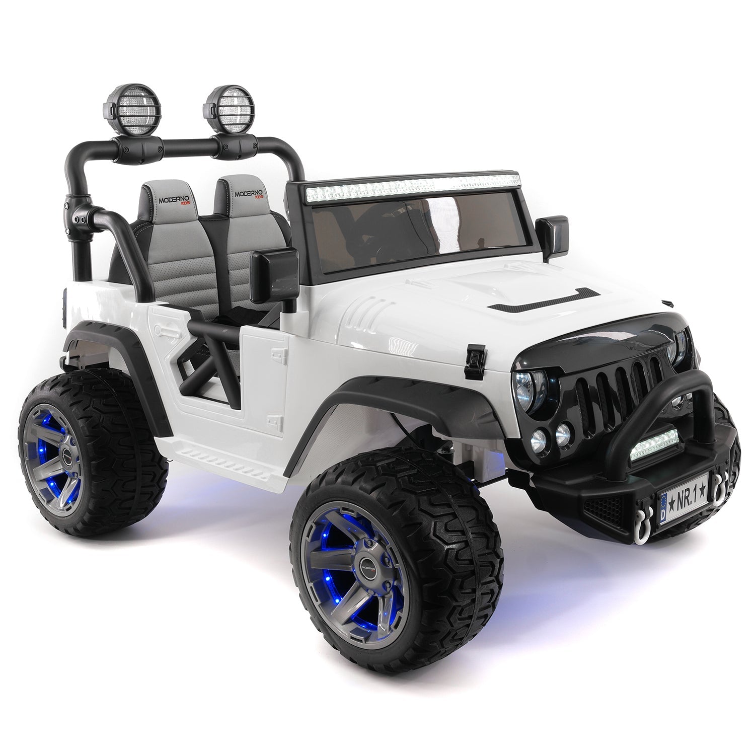 Trail Explorer 12v Kids Ride-on Car Truck With R/c Parental Remote | White