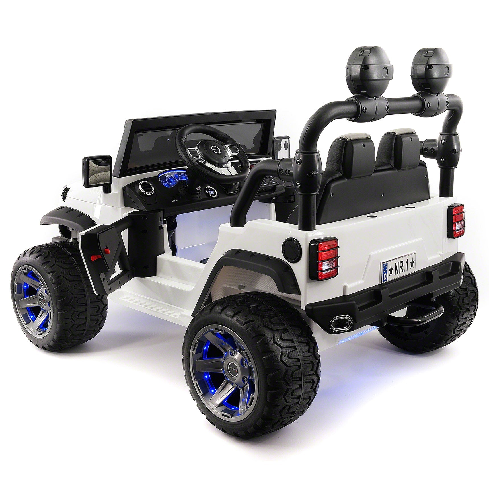 Trail Explorer 12v Kids Ride-on Car Truck With R/c Parental Remote | White