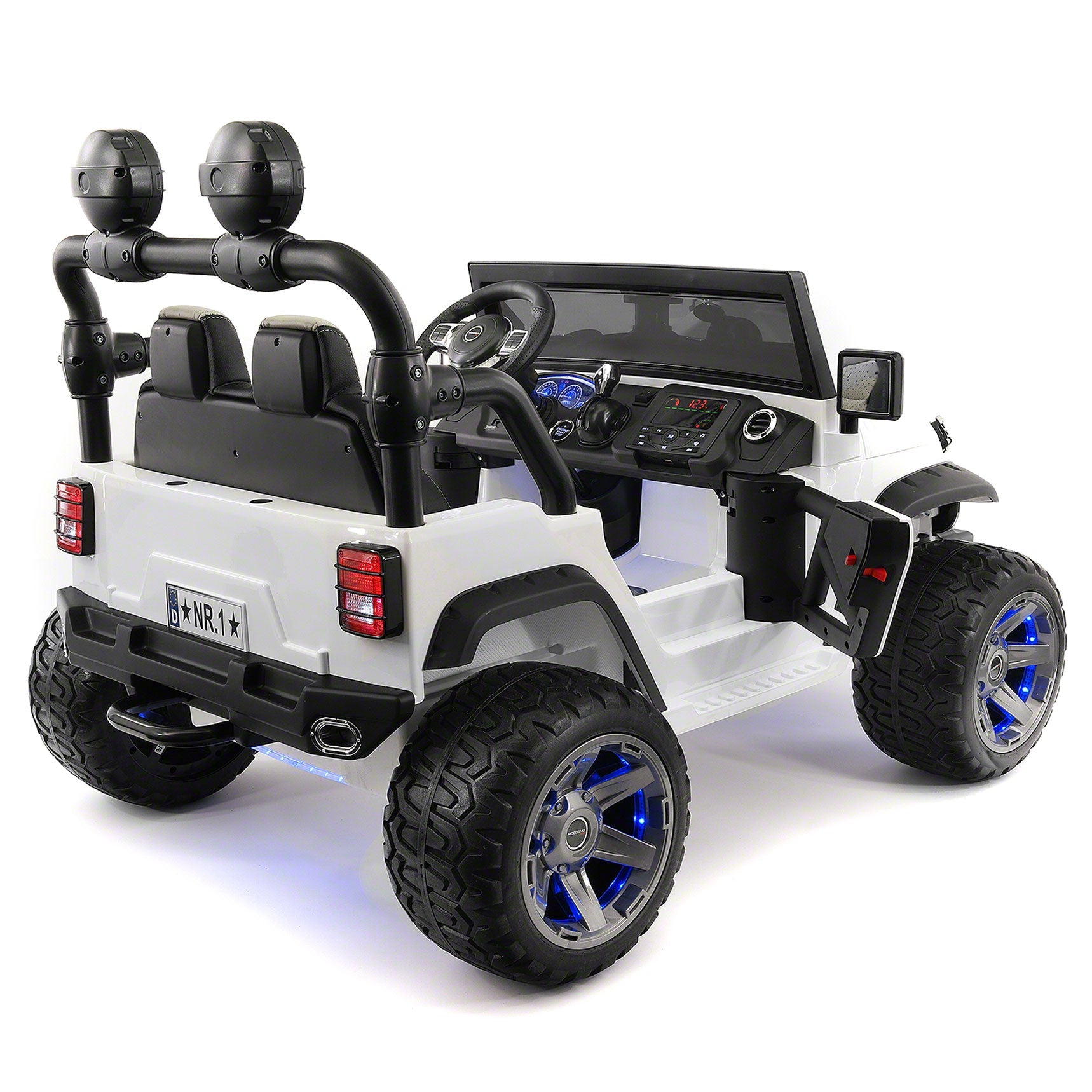 Trail Explorer 12v Kids Ride-on Car Truck With R/c Parental Remote | White