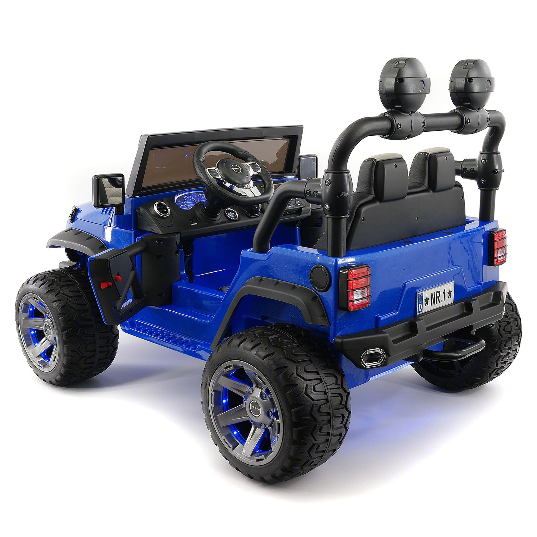Trail Explorer 12v Kids Ride-on Car Truck With R/c Parental Remote | Blue