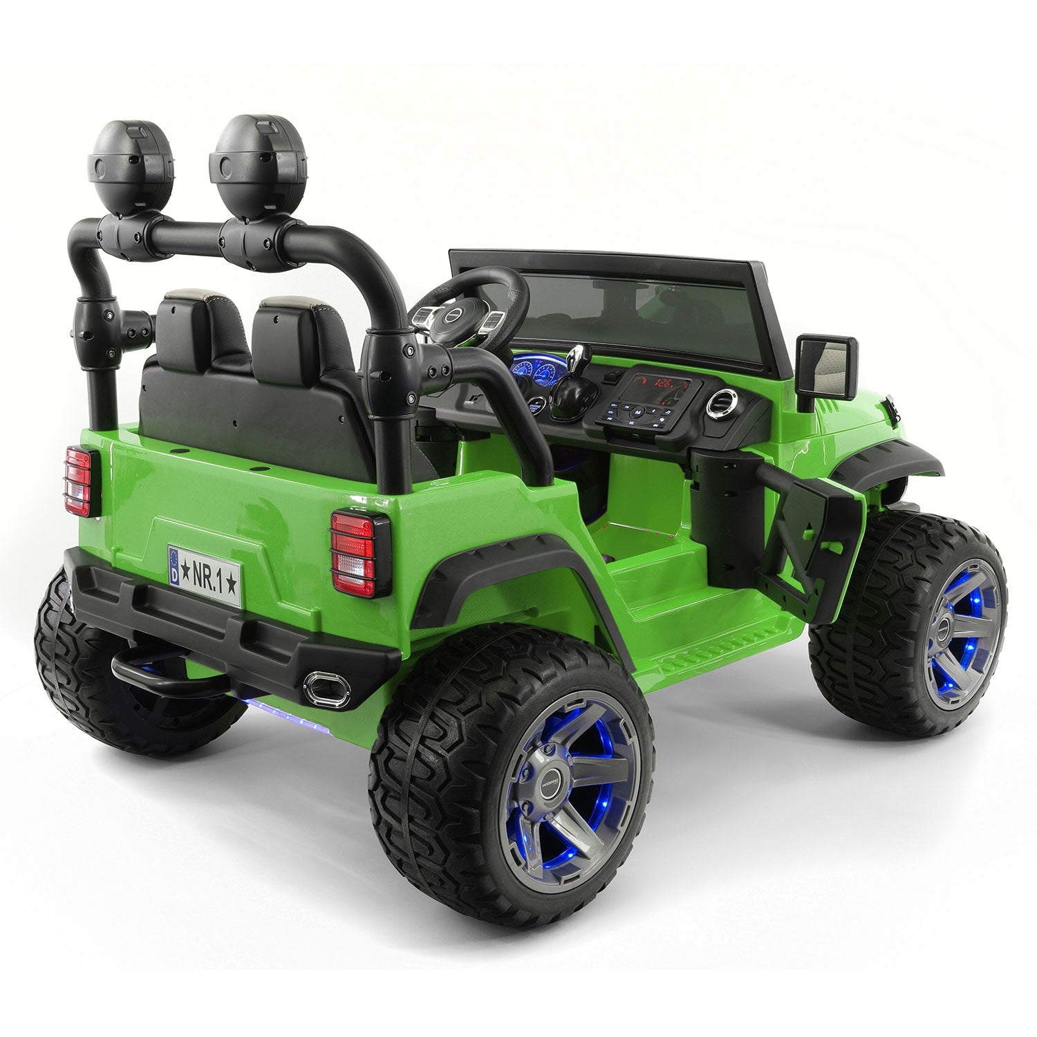 Trail Explorer 12v Kids Ride-on Car Truck With R/c Parental Remote | Green