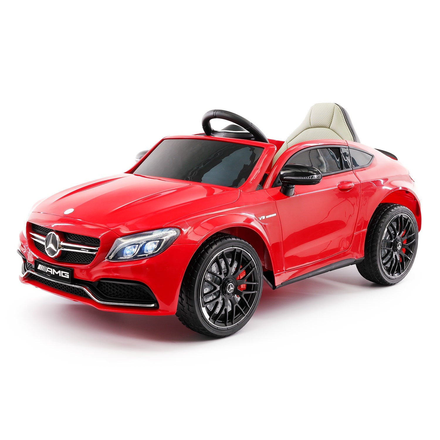 Mercedes C63s 12v Kids Ride-on Car With R/c Parental Remote | Red