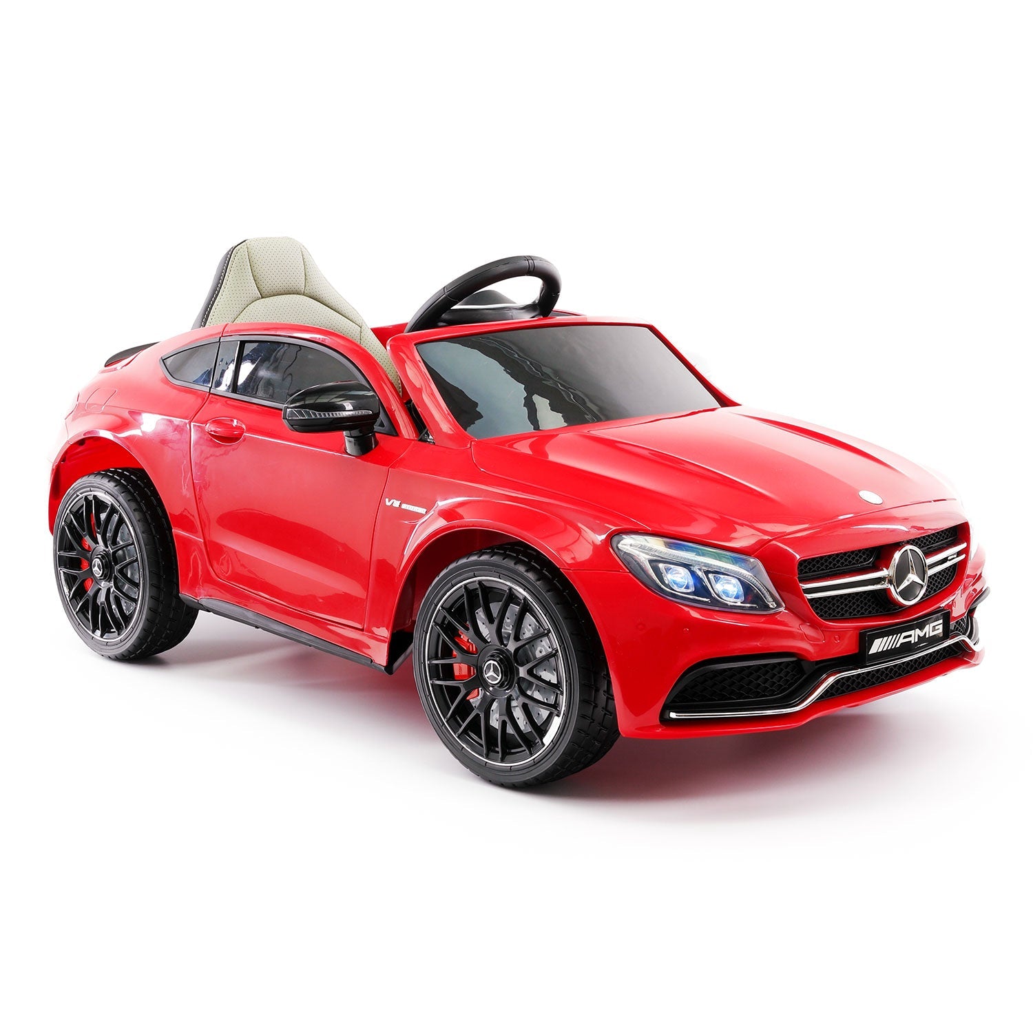 Mercedes C63s 12v Kids Ride-on Car With R/c Parental Remote | Red